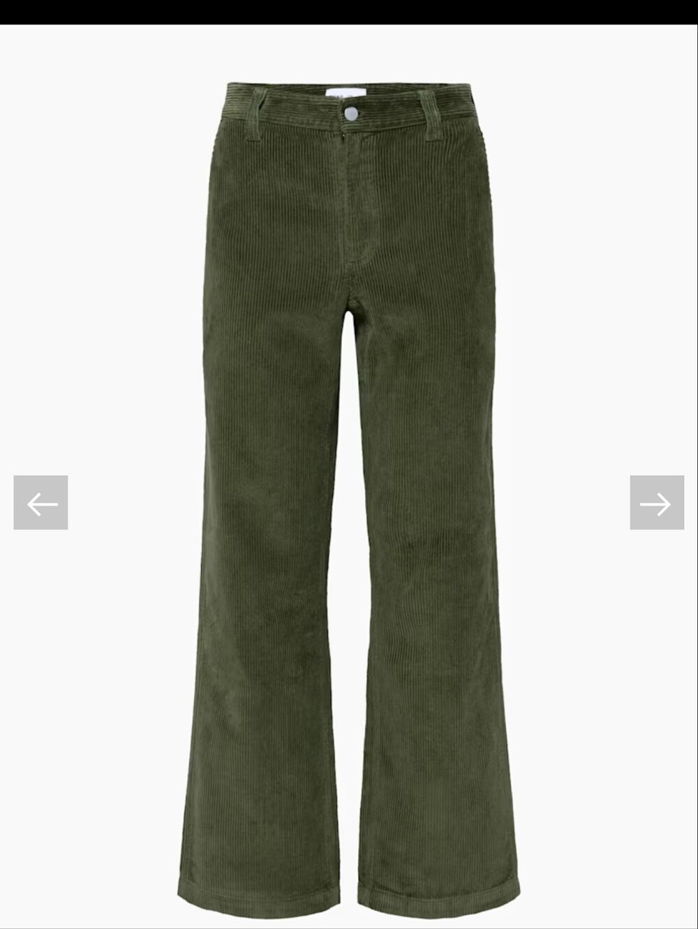 Aritzia Tna Green Corduroy Pants Size 2